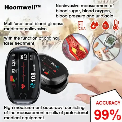 HOOMWELL™ Advanced Non-Invasive Glucose Monitor