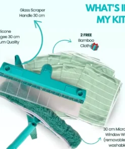 HOOMWELL™ Recyclable Silicone Window Squeegee Kit