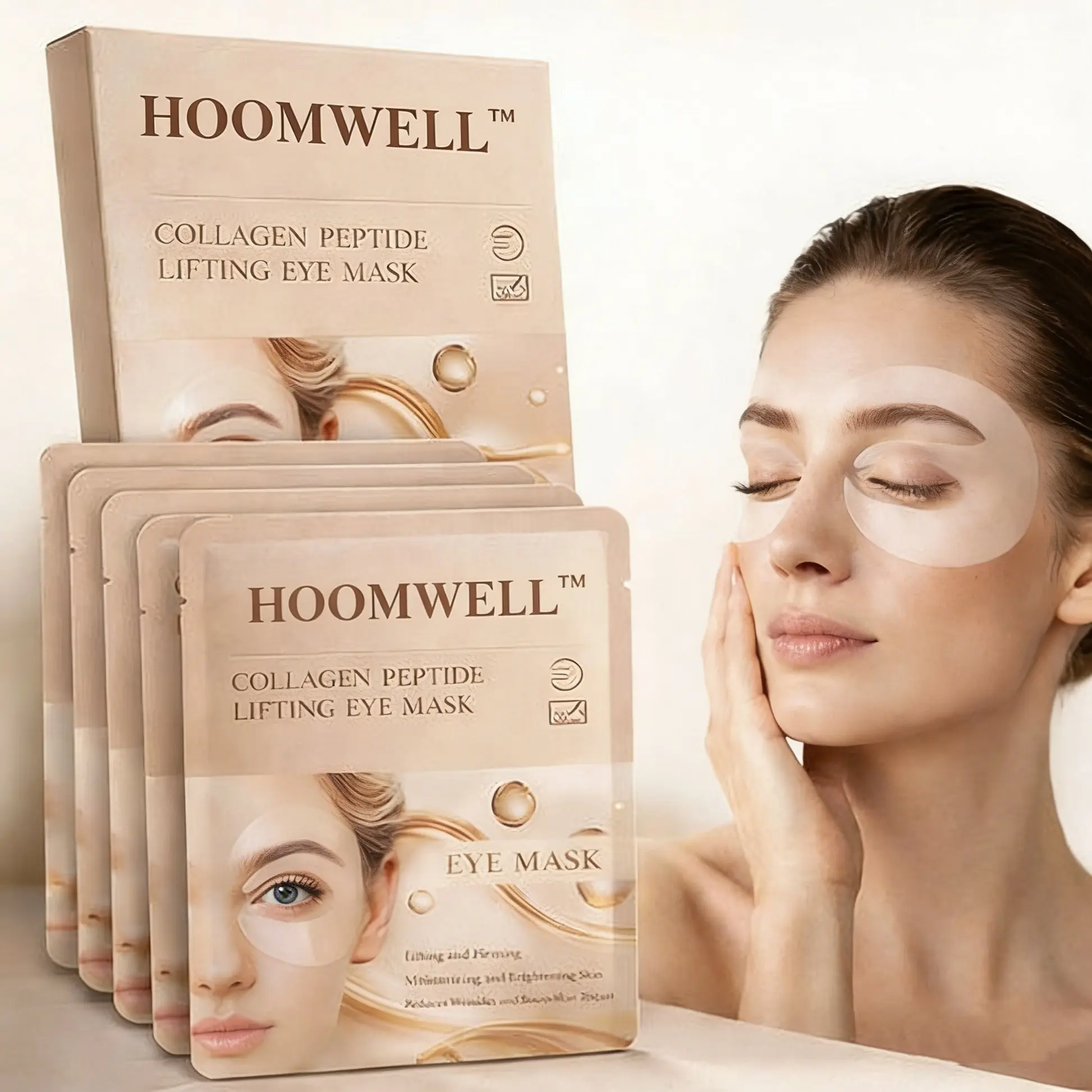 HOOMWELL™ Deep Collagen Eye Patches Lift, Brighten Instantly Depuff for Glass-Glow Eyes 70 OFF Today Only