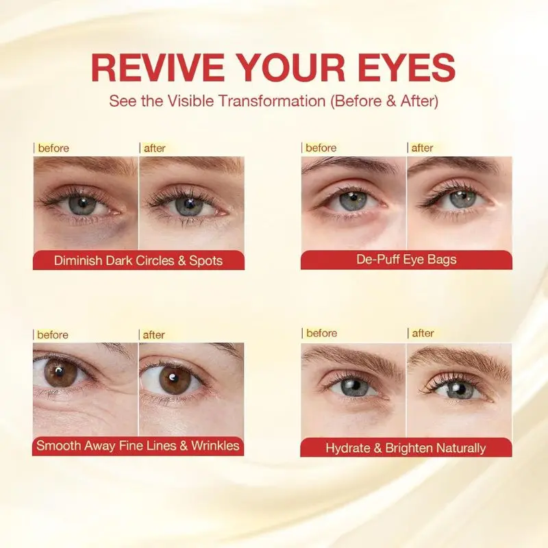 HOOMWELL™ Deep Collagen Eye Patches Lift, Brighten Instantly Depuff for Glass-Glow Eyes 70 OFF Today Only