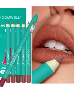 HOOMWELL™ Lipstick Crayon Matte Lip Color Lip Liner Pencil Built-In Sharpener