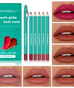 HOOMWELL™ Lipstick Crayon Matte Lip Color Lip Liner Pencil Built-In Sharpener