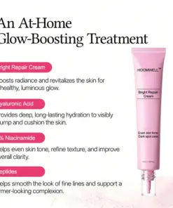 HOOMWELL™ Bright Repair Cream,Glass glow skin Strengthen skin barrier, Even skin tone, Dark spot care